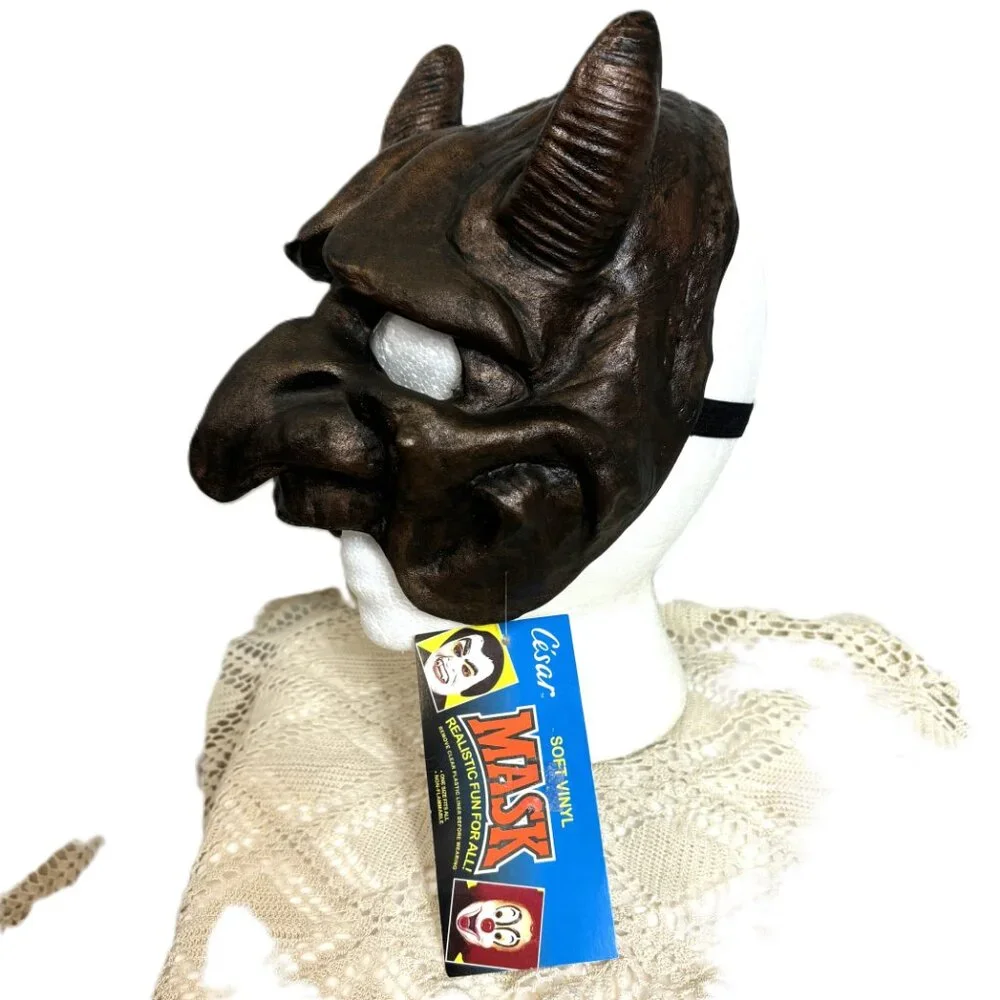 Cesar’ Vintage ’82 Collectible Bronze Latex Devil Half Mask